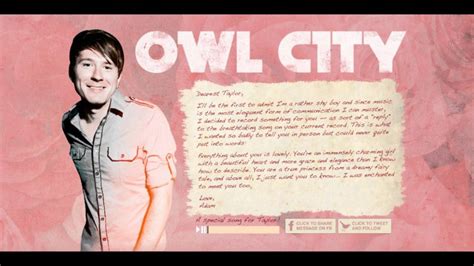 owl city taylor swift enchanted|Taylor Swift Has Owl City’s Adam Young ‘Enchanted’ .